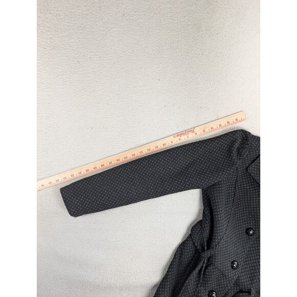 Banana Republic Trench Coat Womens XS Gray Belted Big Buttons Wool Blend - Picture 3 of 16